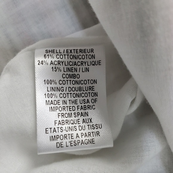 MILLY  Tan Blue Orange Picked Cotten Linen Dress 2 - Picture 10 of 15